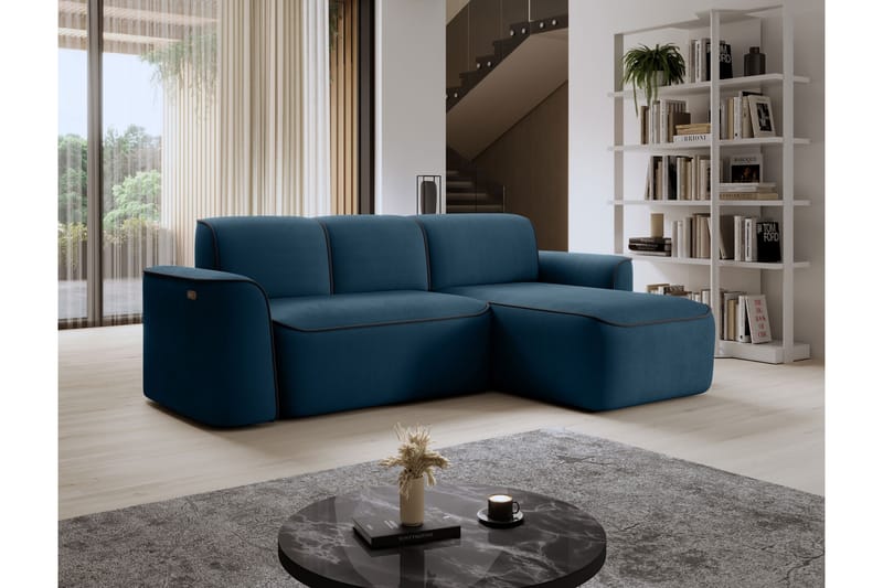 Ume 4-seter Sofa med Sjeselong - Blå - Møbler - Sofaer - Sofa med sjeselong