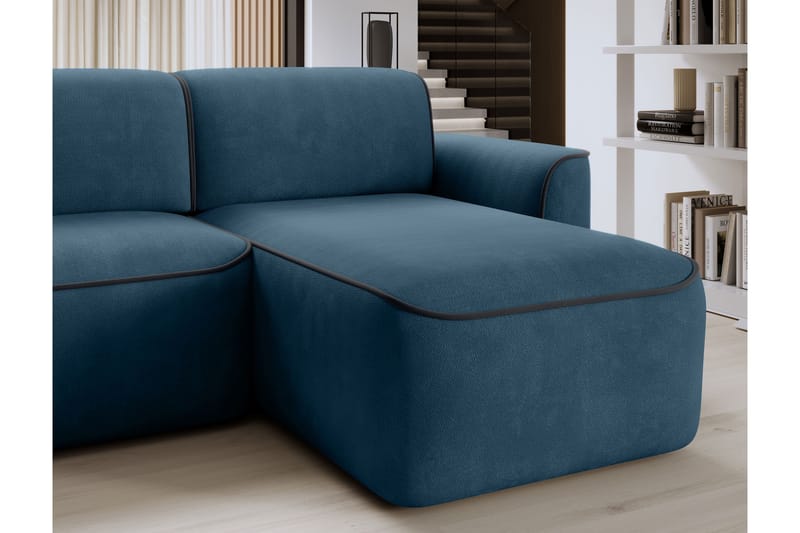 Ume 4-seter Sofa med Sjeselong - Blå - Møbler - Sofaer - Sofa med sjeselong