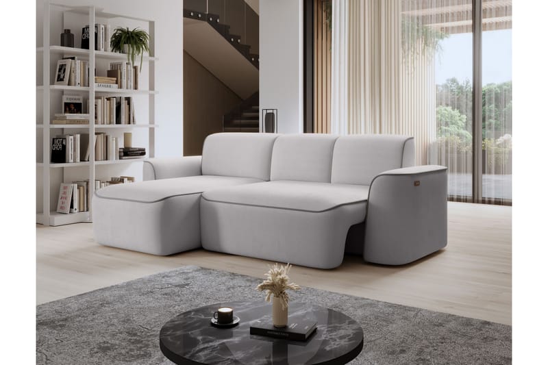 Ume 4-seter Sofa med Sjeselong - Grå - Møbler - Sofaer - Sofa med sjeselong