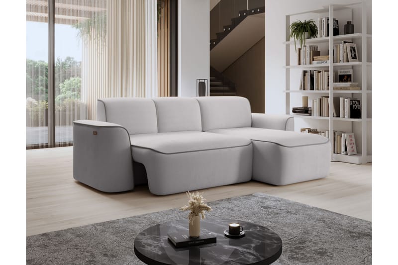 Ume 4-seter Sofa med Sjeselong - Grå - Møbler - Sofaer - Sofa med sjeselong