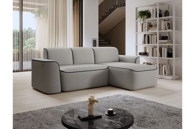 Ume 4-seter Sofa med Sjeselong - Grå - Møbler - Sofaer - Sofa med sjeselong