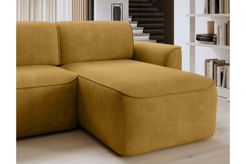 Ume 4-seter Sofa med Sjeselong - Gul - Møbler - Sofaer - Sofa med sjeselong