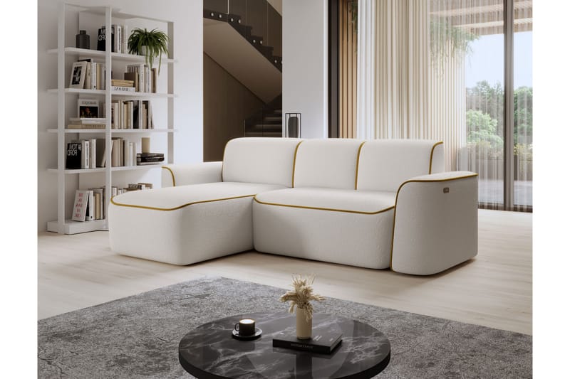 Ume 4-seter Sofa med Sjeselong - Hvit - Møbler - Sofaer - Sofa med sjeselong