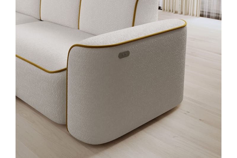 Ume 4-seter Sofa med Sjeselong - Hvit - Møbler - Sofaer - Sofa med sjeselong