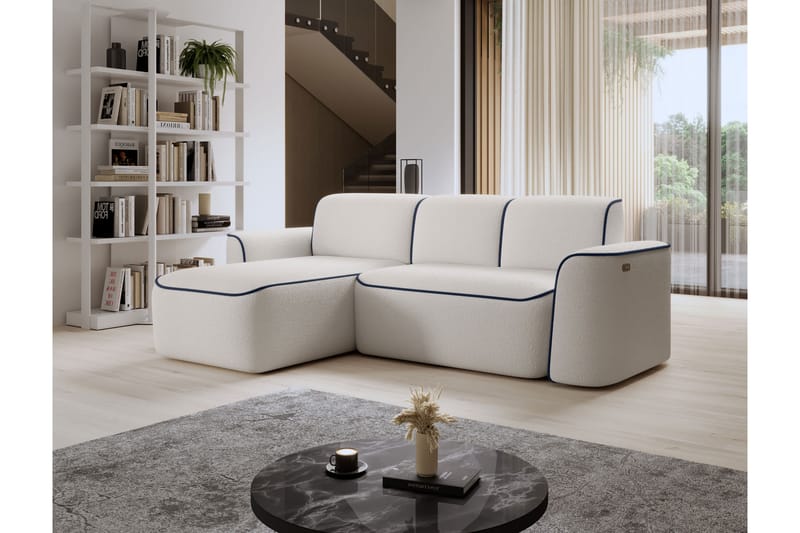 Ume 4-seter Sofa med Sjeselong - Hvit - Møbler - Sofaer - Sofa med sjeselong