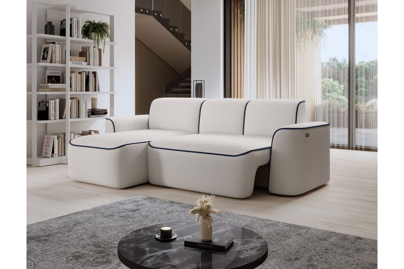 Ume 4-seter Sofa med Sjeselong - Hvit - Møbler - Sofaer - Sofa med sjeselong