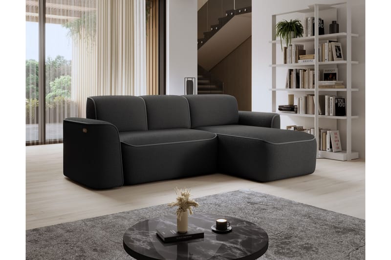 Ume 4-seter Sofa med Sjeselong - Mørk grå - Møbler - Sofaer - Sofa med sjeselong