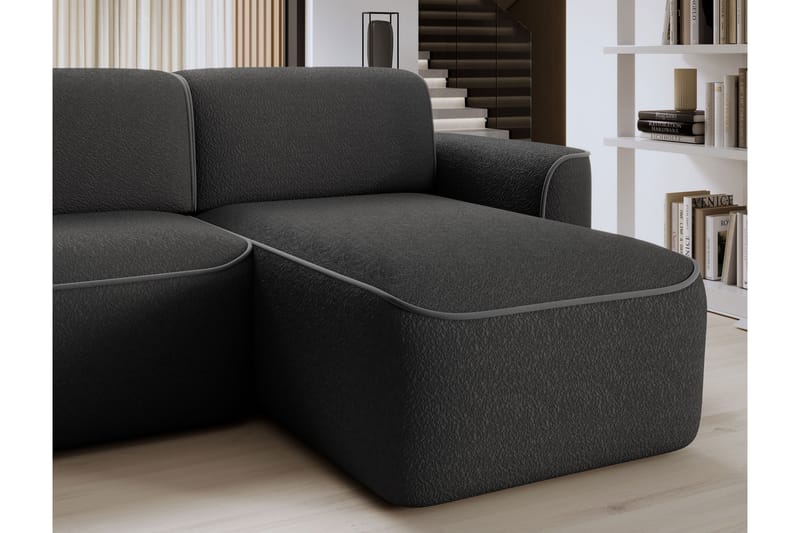 Ume 4-seter Sofa med Sjeselong - Mørk grå - Møbler - Sofaer - Sofa med sjeselong