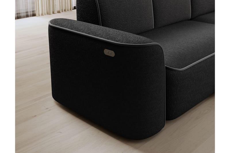 Ume 4-seter Sofa med Sjeselong - Mørk grå - Møbler - Sofaer - Sofa med sjeselong