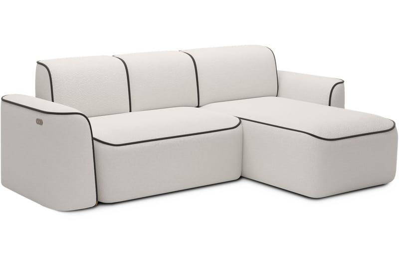 Ume 4-seters Sofa med Divan - Hvit - Møbler - Sofaer - Sofa med sjeselong