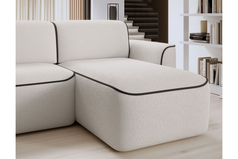 Ume 4-seters Sofa med Divan - Hvit - Møbler - Sofaer - Sofa med sjeselong