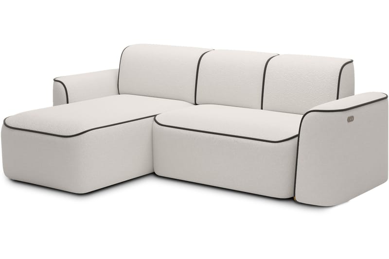 Ume 4-seters Sofa med Divan - Hvit - Møbler - Sofaer - Sofa med sjeselong