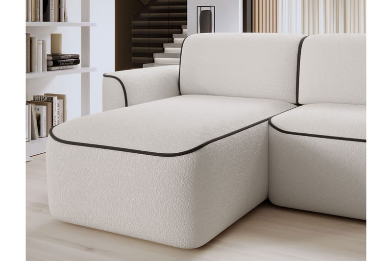 Ume 4-seters Sofa med Divan - Hvit - Møbler - Sofaer - Sofa med sjeselong