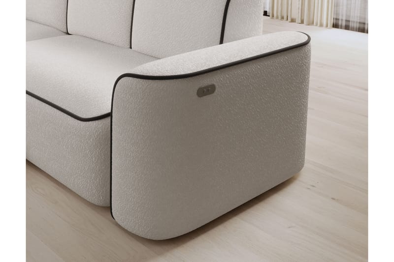 Ume 4-seters Sofa med Divan - Hvit - Møbler - Sofaer - Sofa med sjeselong