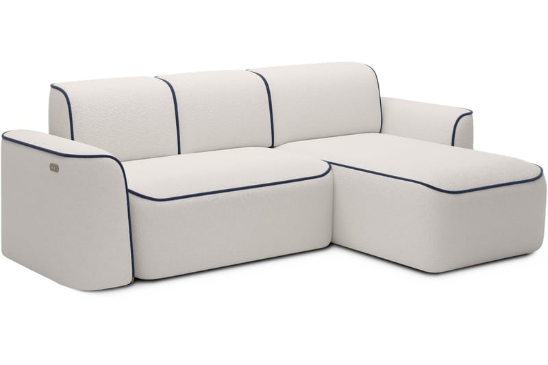 Ume 4-seters Sofa med Divan - Hvit - Møbler - Sofaer - Sofa med sjeselong