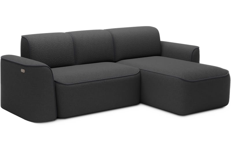 Ume 4-seters Sofa med Divan - Mørk grå - Møbler - Sofaer - Sofa med sjeselong