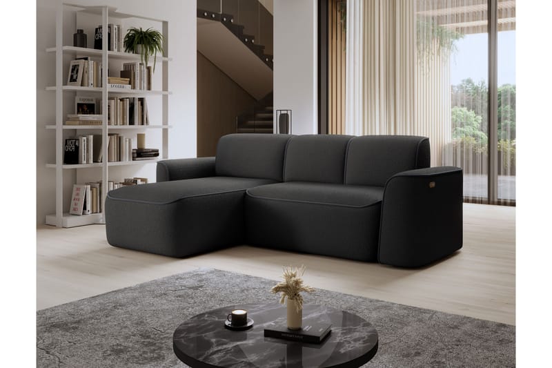 Ume 4-seters Sofa med Divan - Mørk grå - Møbler - Sofaer - Sofa med sjeselong