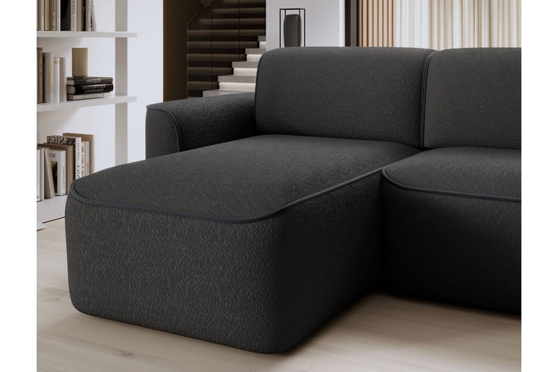 Ume 4-seters Sofa med Divan - Mørk grå - Møbler - Sofaer - Sofa med sjeselong