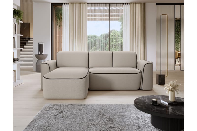 Ume 4-seters Sofa med Sjeselong - Beige - Møbler - Sofaer - Sofa med sjeselong