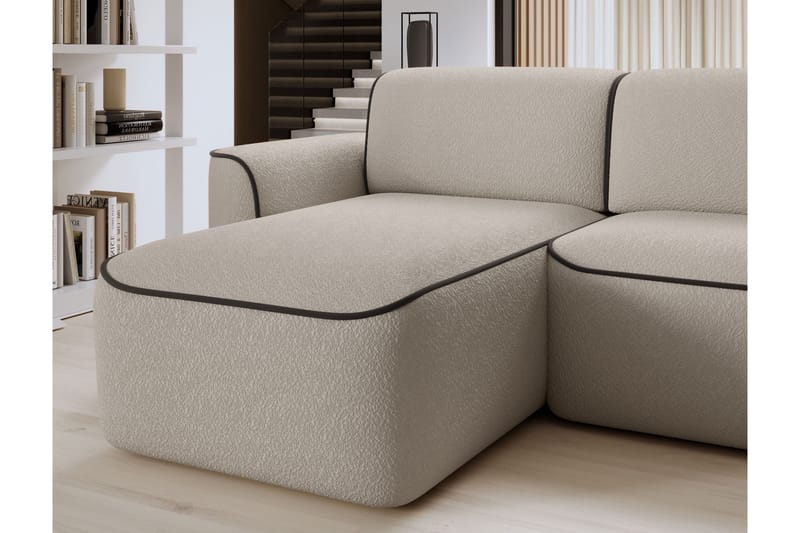 Ume 4-seters Sofa med Sjeselong - Beige - Møbler - Sofaer - Sofa med sjeselong