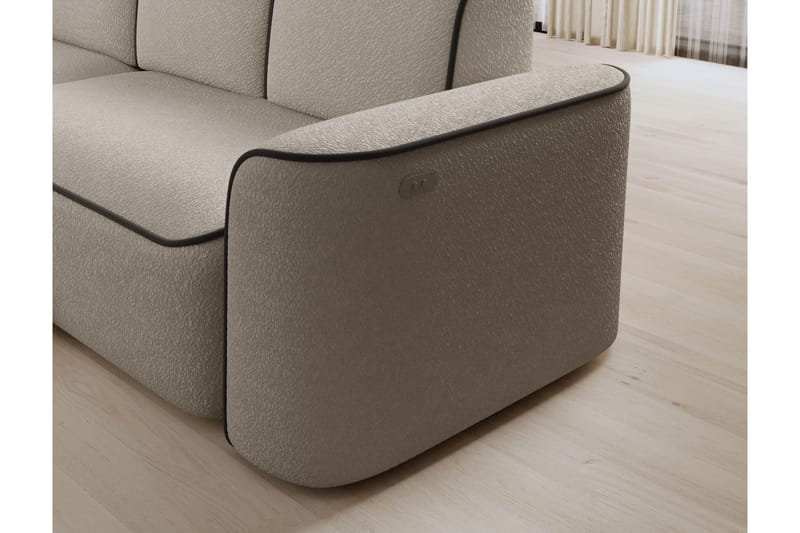 Ume 4-seters Sofa med Sjeselong - Beige - Møbler - Sofaer - Sofa med sjeselong