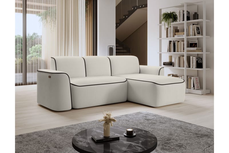 Ume 4-seters Sofa med Sjeselong - Beige - Møbler - Sofaer - Sofa med sjeselong