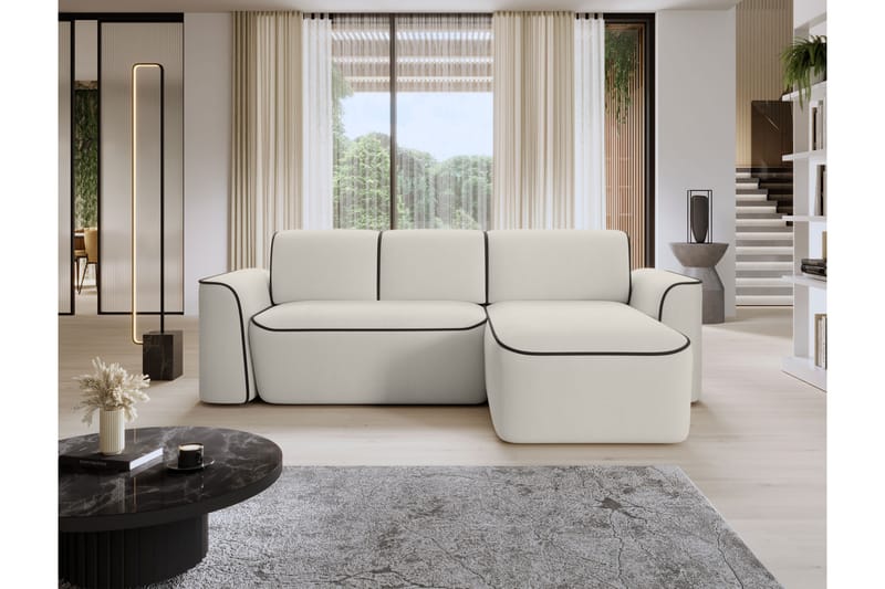 Ume 4-seters Sofa med Sjeselong - Beige - Møbler - Sofaer - Sofa med sjeselong