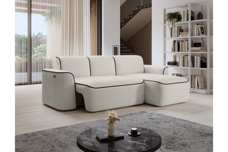 Ume 4-seters Sofa med Sjeselong - Beige - Møbler - Sofaer - Sofa med sjeselong