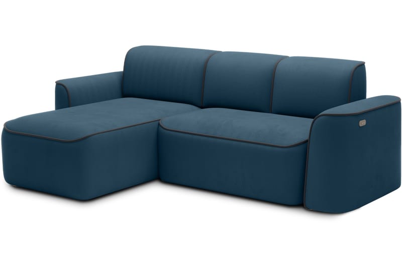 Ume 4-seters Sofa med Sjeselong - Blå - Møbler - Sofaer - Sofa med sjeselong