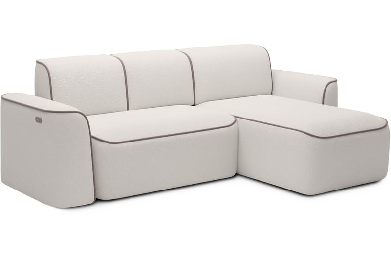 Ume 4-seters Sofa med Sjeselong - Hvit - Møbler - Sofaer - Sofa med sjeselong