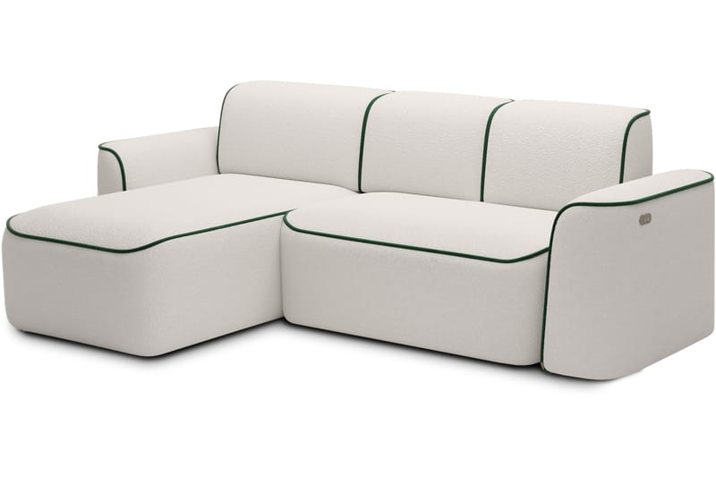 Ume 4-seters Sofa med Sjeselong - Hvit - Møbler - Sofaer - Sofa med sjeselong