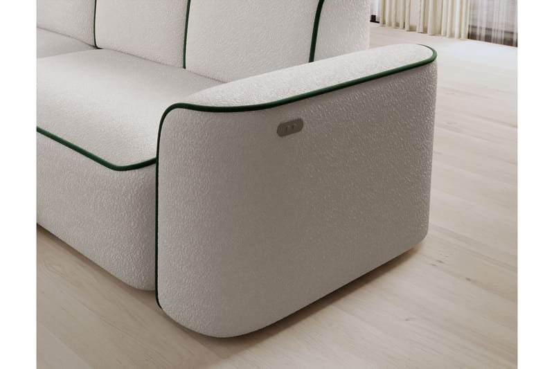 Ume 4-seters Sofa med Sjeselong - Hvit - Møbler - Sofaer - Sofa med sjeselong