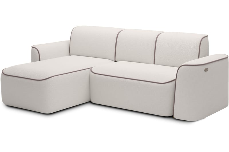 Ume 4-seters Sofa med Sjeselong - Hvit - Møbler - Sofaer - Sofa med sjeselong