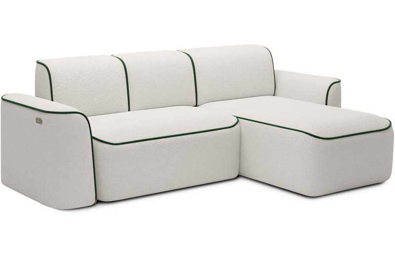 Ume 4-seters Sofa med Sjeselong - Hvit - Møbler - Sofaer - Sofa med sjeselong