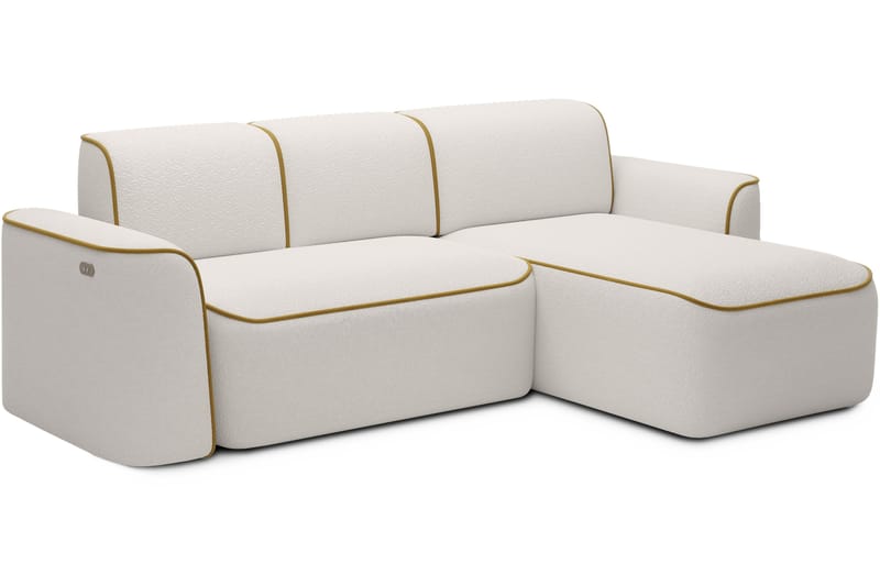 Ume 4-seters Sofa med Sjeselong - Hvit - Møbler - Sofaer - Sofa med sjeselong