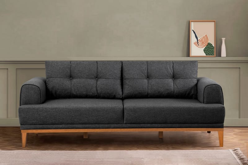 Valsot 3-seters Sofa - Antrasitt - Møbler - Sofaer - Sofa 3 seter