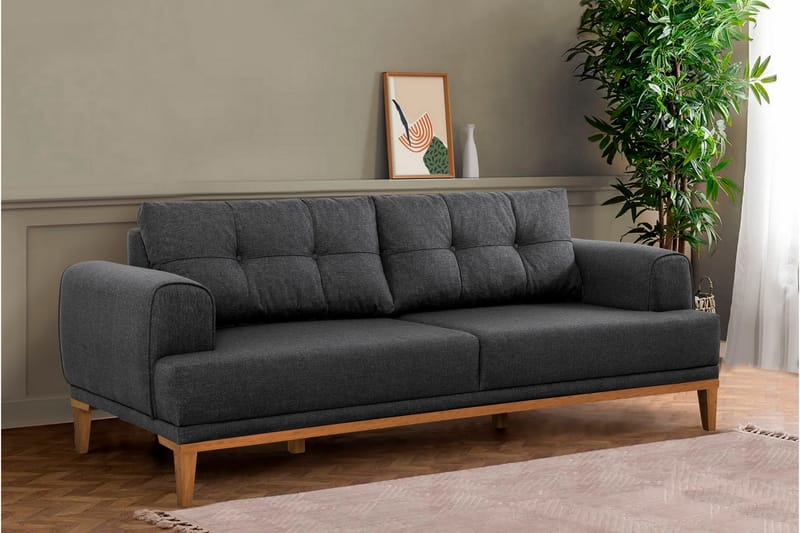 Valsot 3-seters Sofa - Antrasitt - Møbler - Sofaer - Sofa 3 seter