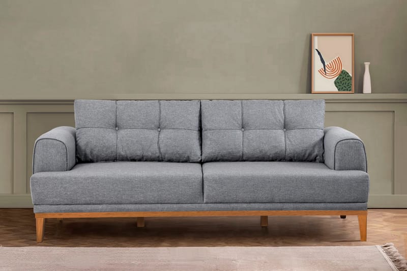 Valsot 3-seters Sofa - Grå - Møbler - Sofaer - Sofa 3 seter