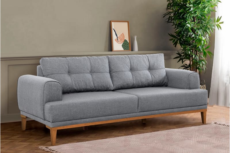 Valsot 3-seters Sofa - Grå - Møbler - Sofaer - Sofa 3 seter