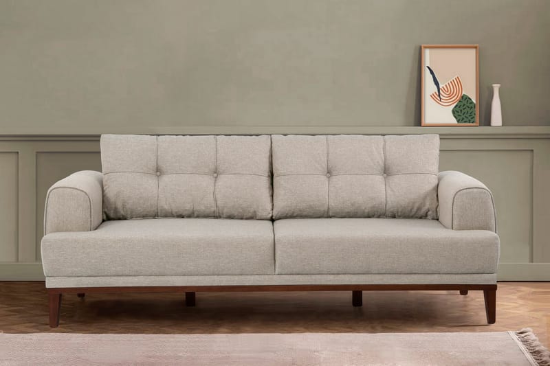 Valsot 3-seters Sofa - Krem - Møbler - Sofaer - Sofa 3 seter