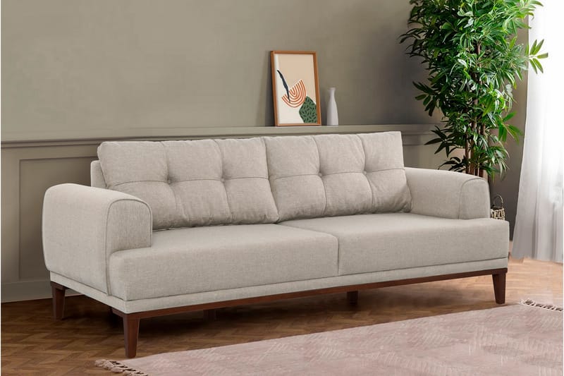 Valsot 3-seters Sofa - Krem - Møbler - Sofaer - Sofa 3 seter