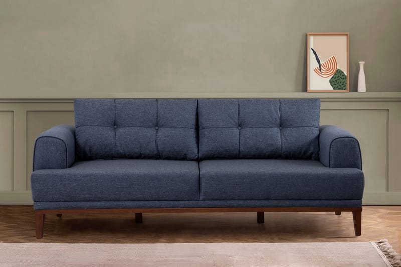 Valsot 3-seters Sofa - Mørkeblå - Møbler - Sofaer - Sofa 3 seter