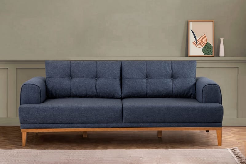 Valsot 3-seters Sofa - Mørkeblå - Møbler - Sofaer - Sofa 3 seter