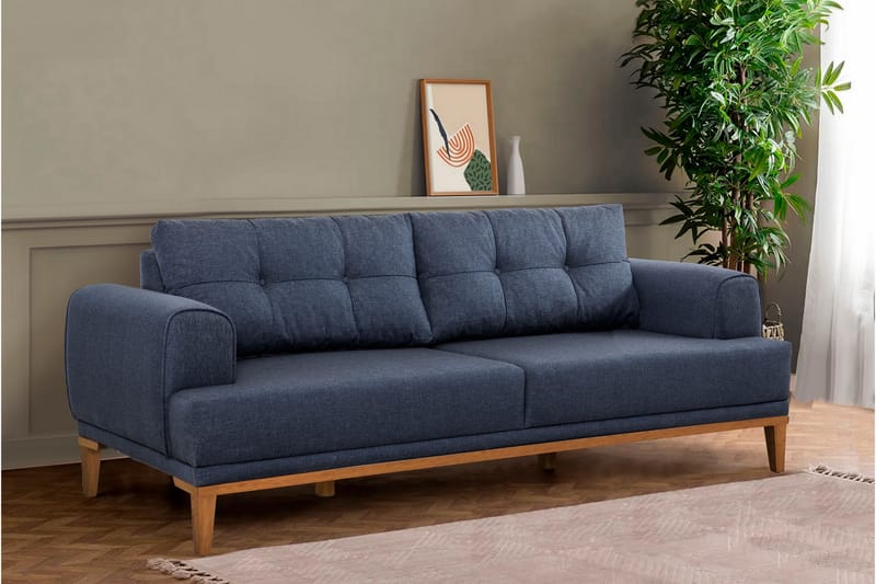 Valsot 3-seters Sofa - Mørkeblå - Møbler - Sofaer - Sofa 3 seter