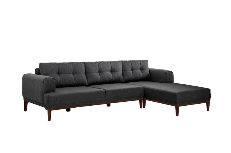 Valsot 4-seters Sofa med Divan - Antrasitt - Møbler - Sofaer - Sofa med sjeselong