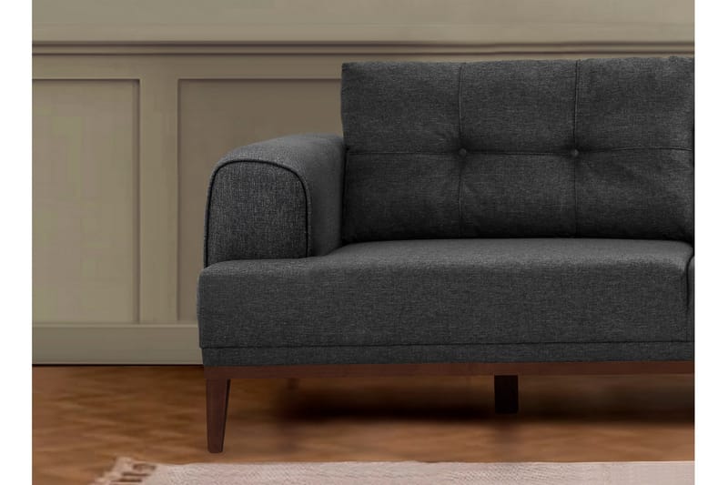 Valsot 4-seters Sofa med Divan - Antrasitt - M�øbler - Sofaer - Sofa med sjeselong