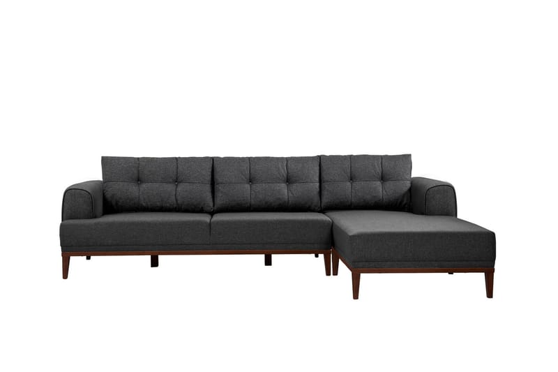 Valsot 4-seters Sofa med Divan - Antrasitt - Møbler - Sofaer - Sofa med sjeselong