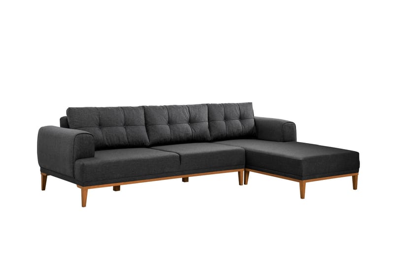 Valsot 4-seters Sofa med Divan - Antrasitt - Møbler - Sofaer - Sofa med sjeselong