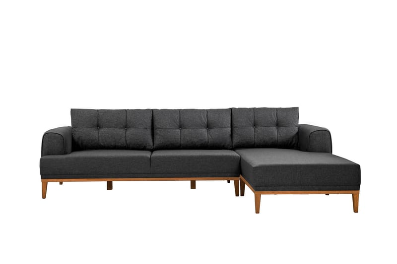 Valsot 4-seters Sofa med Divan - Antrasitt - Møbler - Sofaer - Sofa med sjeselong