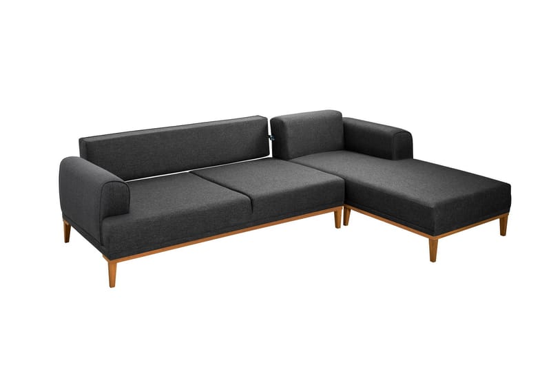 Valsot 4-seters Sofa med Divan - Antrasitt - Møbler - Sofaer - Sofa med sjeselong